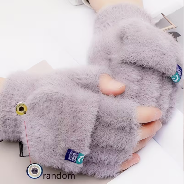 Перчатки-митинки женские Митенки велюровые без пальцев с клапаном S (1305/2) - фото 2 Перчатки-митинки женские Митенки велюровые без пальцев с клапаном S (1305/2) - фото 2