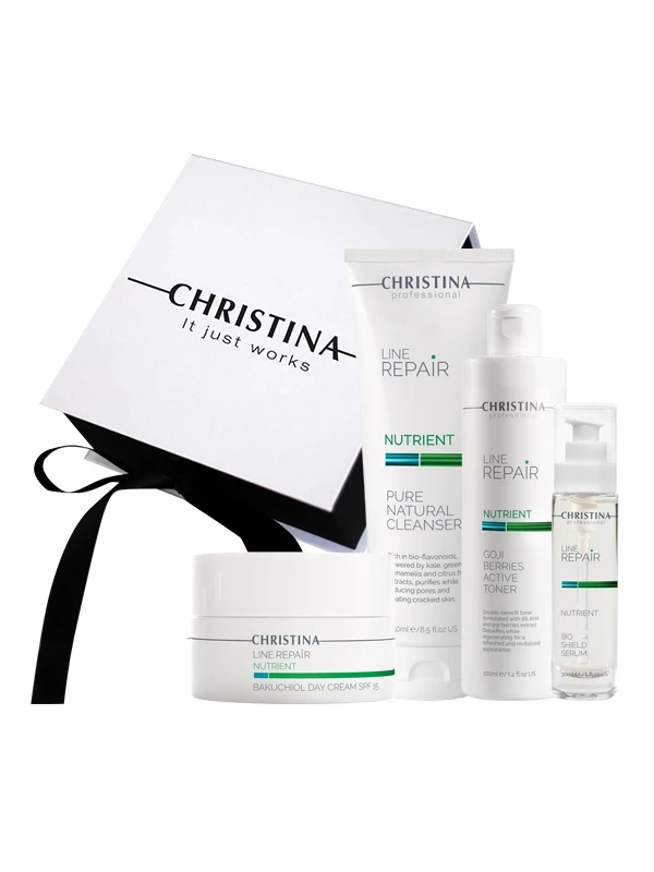 Подарочный набор CHRISTINA LINE REPAIR Nutrient полноценный ежедневный уход за кожей лица 4 средства (2635901164) Подарочный набор CHRISTINA LINE REPAIR Nutrient полноценный ежедневный уход за кожей лица 4 средства (2635901164)