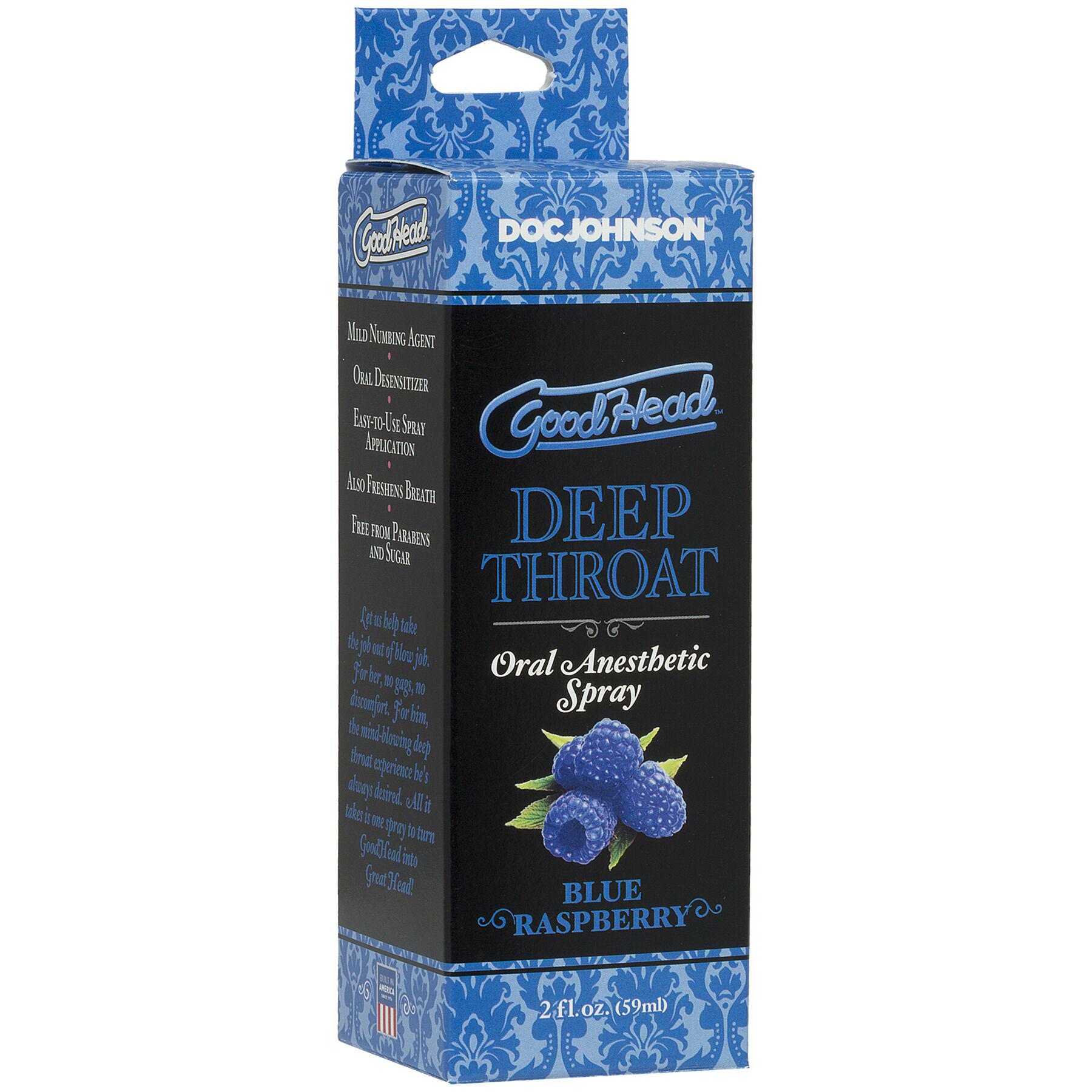 Спрей для глибокого мінету Doc Johnson GoodHead DeepThroat Spray Blue Raspberry 59 мл (SO9854) - фото 2 Спрей для глибокого мінету Doc Johnson GoodHead DeepThroat Spray Blue Raspberry 59 мл (SO9854) - фото 2