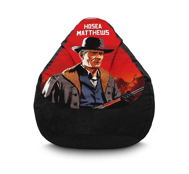 Кресло мешок iPuff RDR 2 Hosea Matthews Флок XL 80x110 см Черный Кресло мешок iPuff RDR 2 Hosea Matthews Флок XL 80x110 см Черный