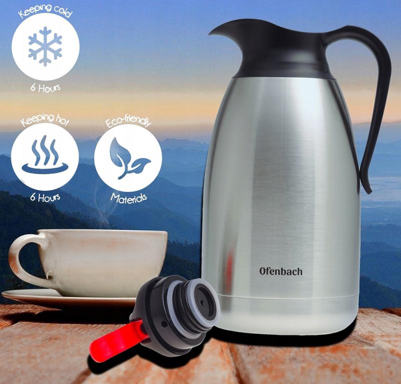 Термос-глечик Ofenbach Конференція з вакуумною сталевою колбою 2000 мл (NB-101331) - фото 2 Термос-глечик Ofenbach Конференція з вакуумною сталевою колбою 2000 мл (NB-101331) - фото 2