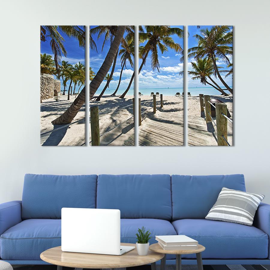 Картина модульная из 4 частей Тропический песчаный пляж города Ки-Уэст XL 209x133 см (418-41) Картина модульная из 4 частей Тропический песчаный пляж города Ки-Уэст XL 209x133 см (418-41)