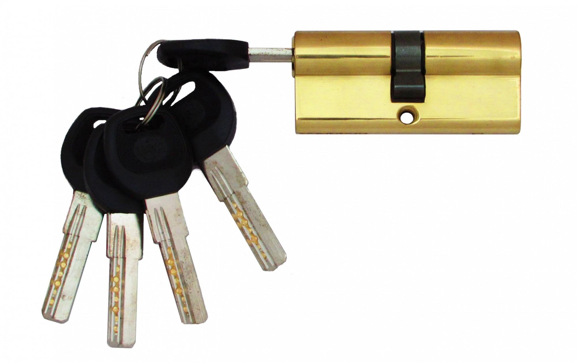 Цилиндровый механизм USK ZC-70 35x35 ключ/ключ Золото