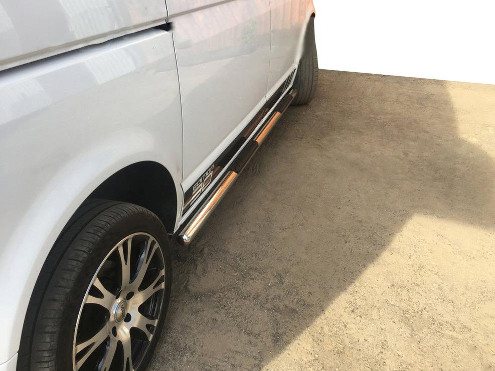 Боковые трубы 70 мм короткая база CAN для Volkswagen T5 Transporter 2003-2010 гг. нержавеющая сталь Хром