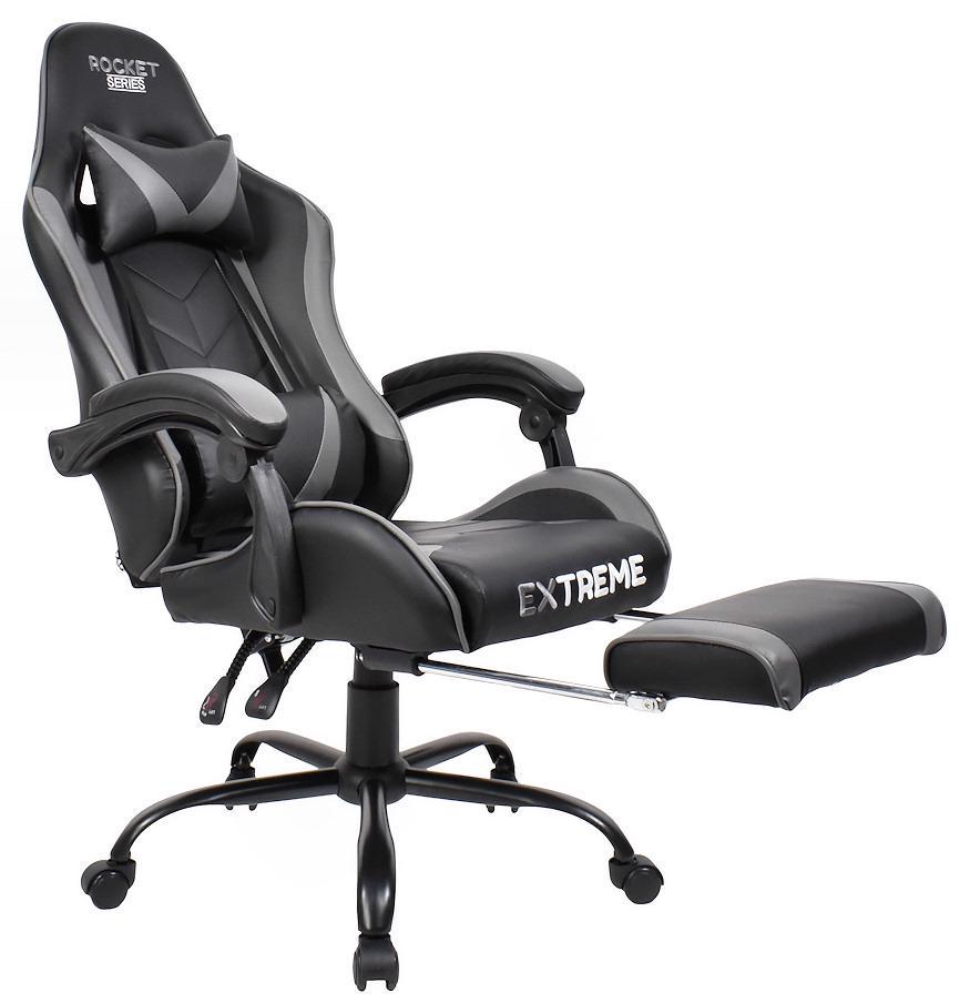 Кресло компьютерное Rocket Extreme Черный/Серый (9835256) - фото 2 Кресло компьютерное Rocket Extreme Черный/Серый (9835256) - фото 2