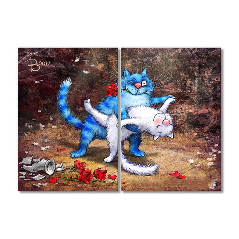 Модульная картина Танцы в клубе 2 модуля 50x75 см