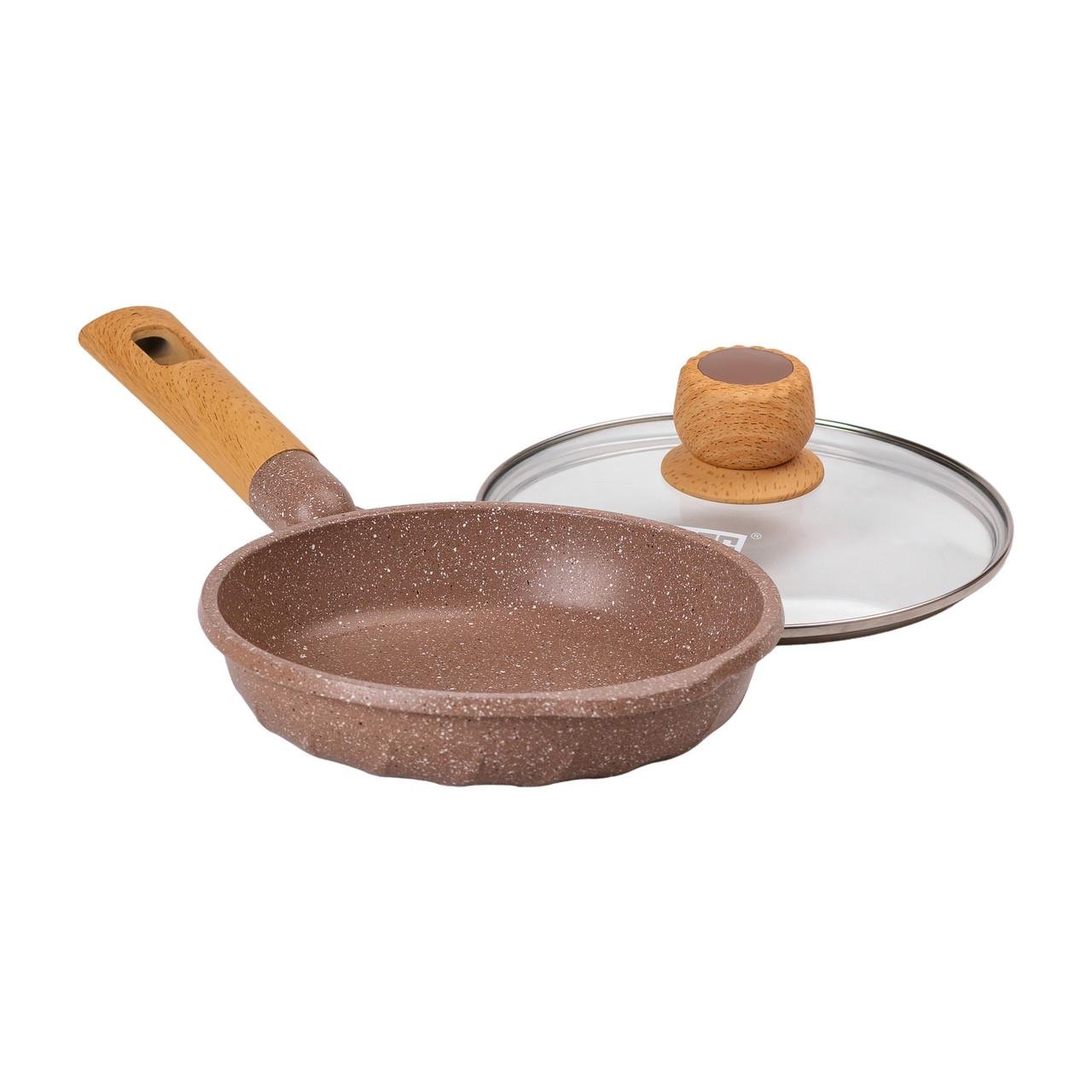 Сковорода алюмінієва мармурова MGC з антипригарним покриттям 1 л Ø 20 см Кавовий - фото 4 Сковорода алюмінієва мармурова MGC з антипригарним покриттям 1 л Ø 20 см Кавовий - фото 4