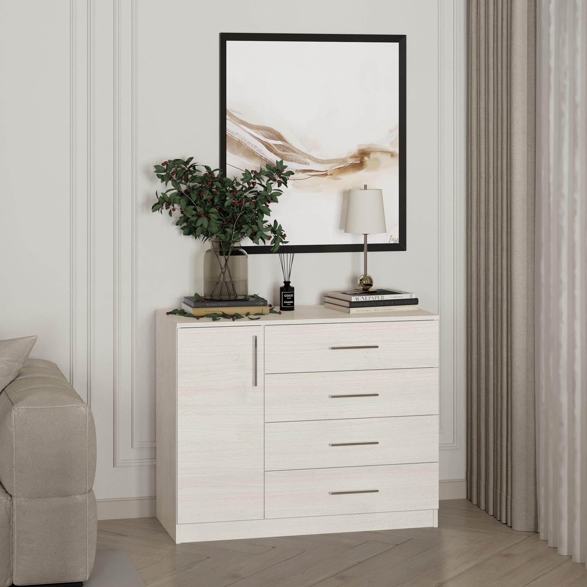 Комод Standart K4+1D 1000x450x800 мм Шамоні Світлий