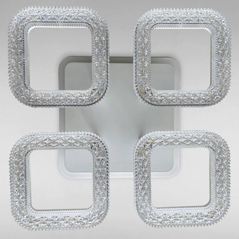 Потолочная люстра LED с подсветкой Light House SC-18201/4C 64W+18W 2.4G 350х350х90 мм Белый 