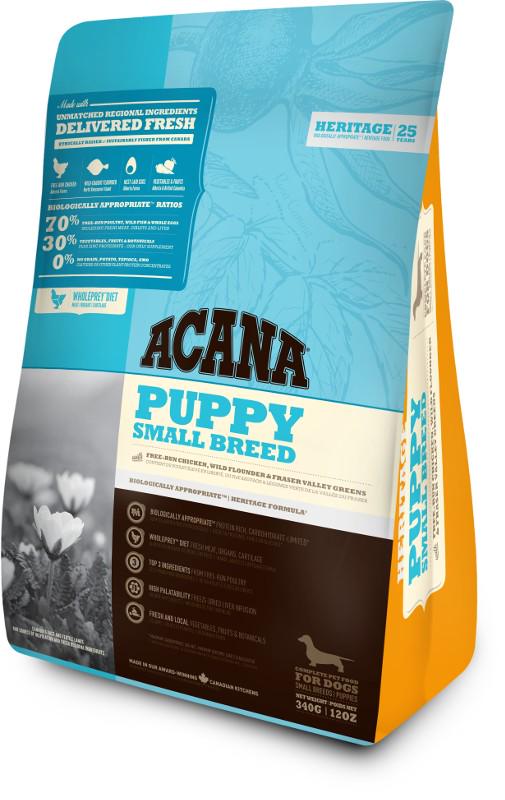 Корм беззерновой Acana Puppy Small Breed для щенков малых пород 340 г (26451)