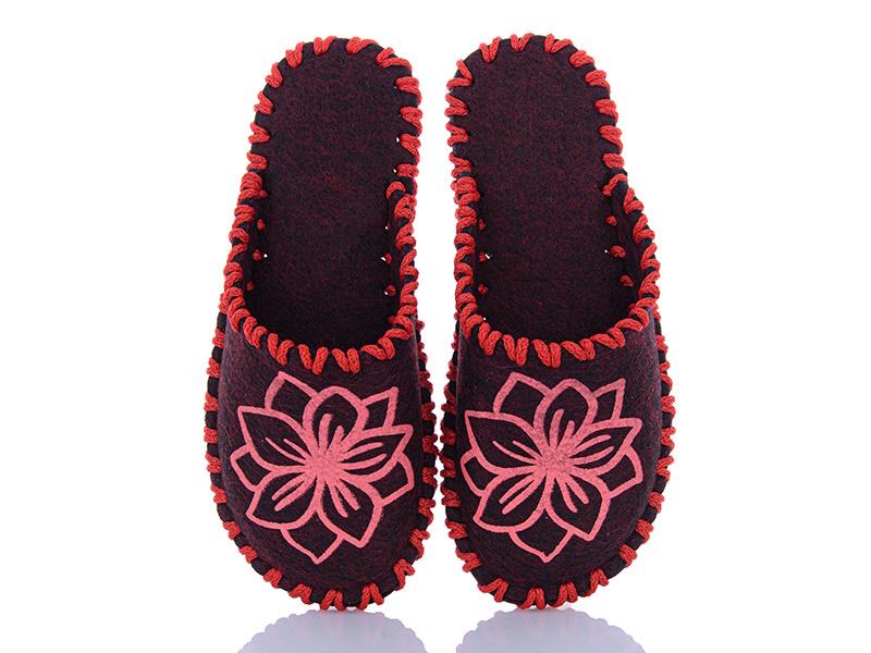 Тапочки фетровые женские VENDS 215 р. 38-39 Бордовый