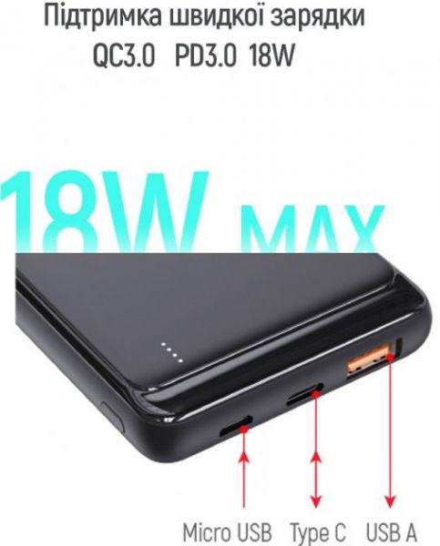 Повербанк ColorWay 10000 mAh Slim Black (CW-PB100LPG3BK-PD) - фото 7