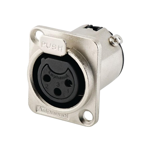 Гнездо Amphenol AC3F XLR 3 никель (9177462)