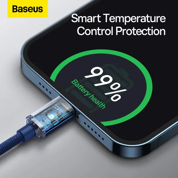 Кабель Швидкий заряд та передача даних для iPhone Baseus Crystal Shine Series Type-C to Lightning PD 20W 1,2 м ( v-1) - фото 5