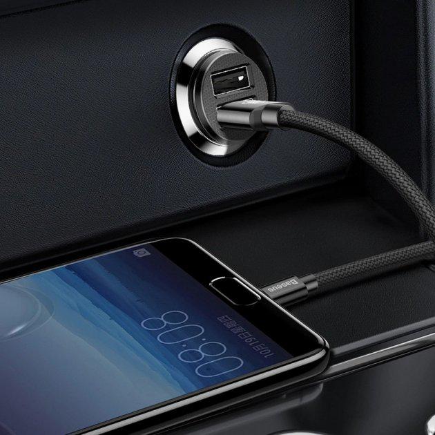 Автомобильное зарядное устройство Baseus Grain C Dual USB 5V 3,1A Black (CCALL-ML01) - фото 8