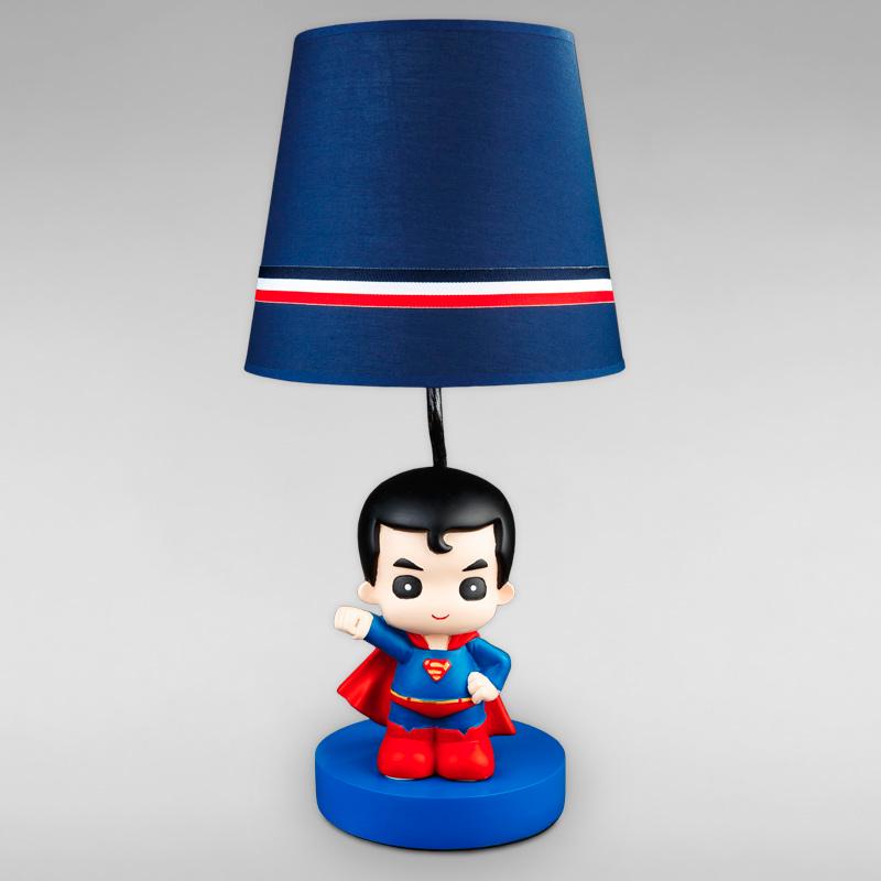 Настільна лампа з абажуром Light House DL-18349/1T Супермен Синій