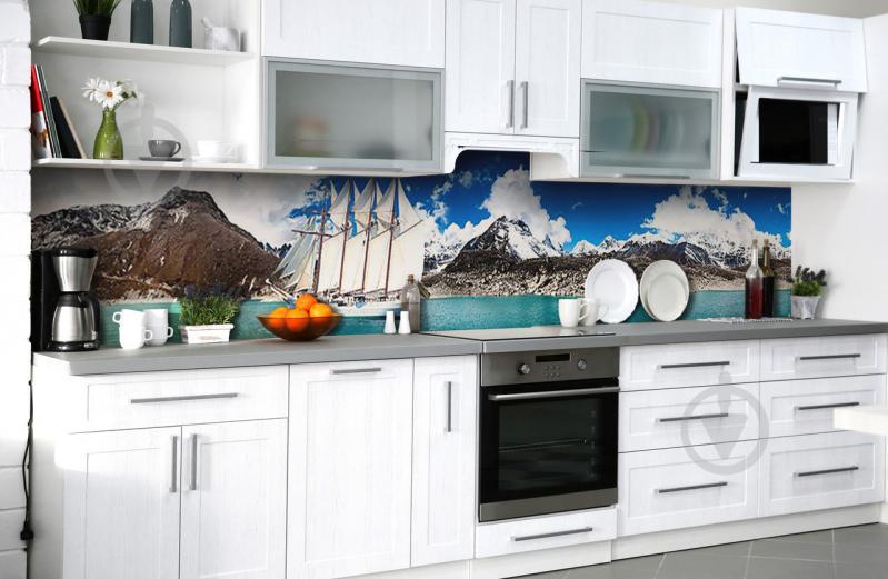 Скинали на кухню Zatarga "Корабль с белыми парусами" 650х2500 мм виниловая 3Д наклейка кухонный фартук Z181734/1 Скинали на кухню Zatarga "Корабль с белыми парусами" 650х2500 мм виниловая 3Д наклейка кухонный фартук Z181734/1