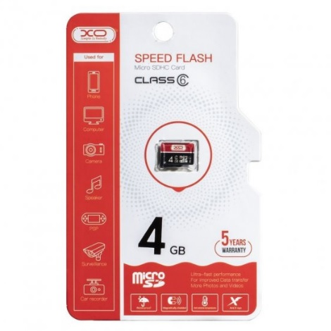 Карта памяти Xo microSDHC Class 6 UHS-I 4 Гб (26301846)