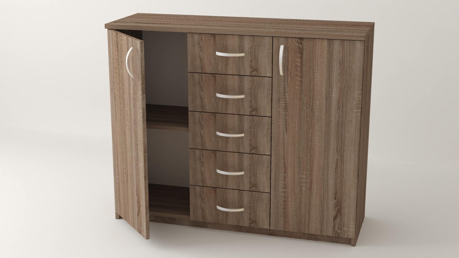 Комод Алекса ВК-9 107х38х92 см Дуб сонома трюфель