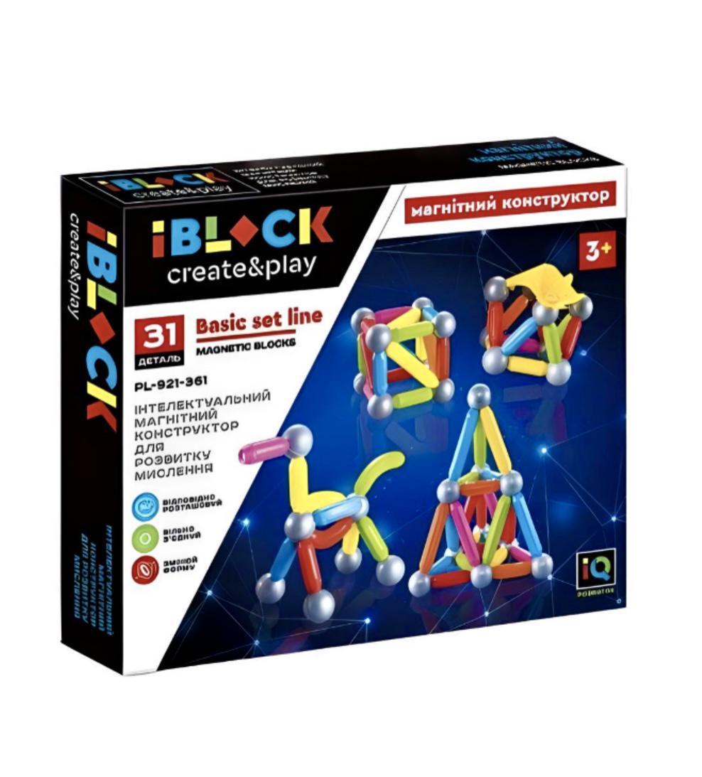 Конструктор магнітний Iblock 31 деталь (DN-PL-921-361)