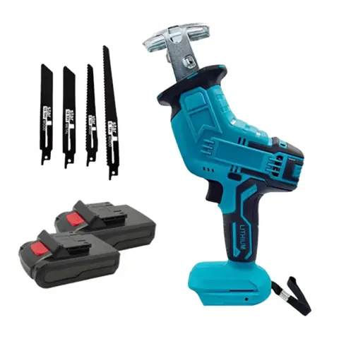 Шабельна пила акумуляторна 48V з 2 акумуляторами з набором полотен 4 шт. (768900)