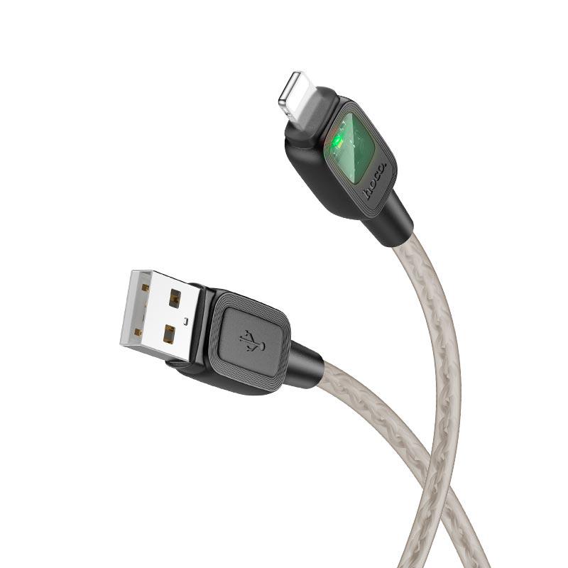 Кабель Hoco U124 USB to Lightning 1,2 м Black