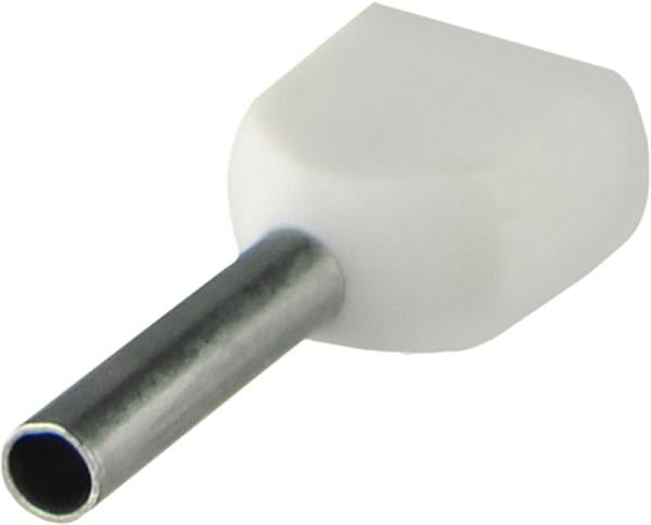 Наконечники подвійні трубчасті АСКО-УКРЕМ ТЕ 0,5-8 мм2 100 шт. Білі (A0060120001) Наконечники подвійні трубчасті АСКО-УКРЕМ ТЕ 0,5-8 мм2 100 шт. Білі (A0060120001)