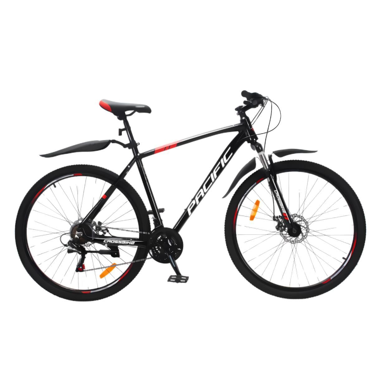 Велосипед Crossbike Pacific 2025 29" 21" Чорний/Червоний (296)