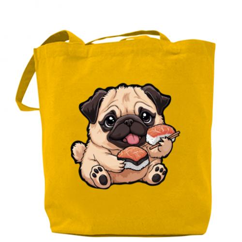 Шоппер Мопс с едой Желтый (18397970-6-207729)