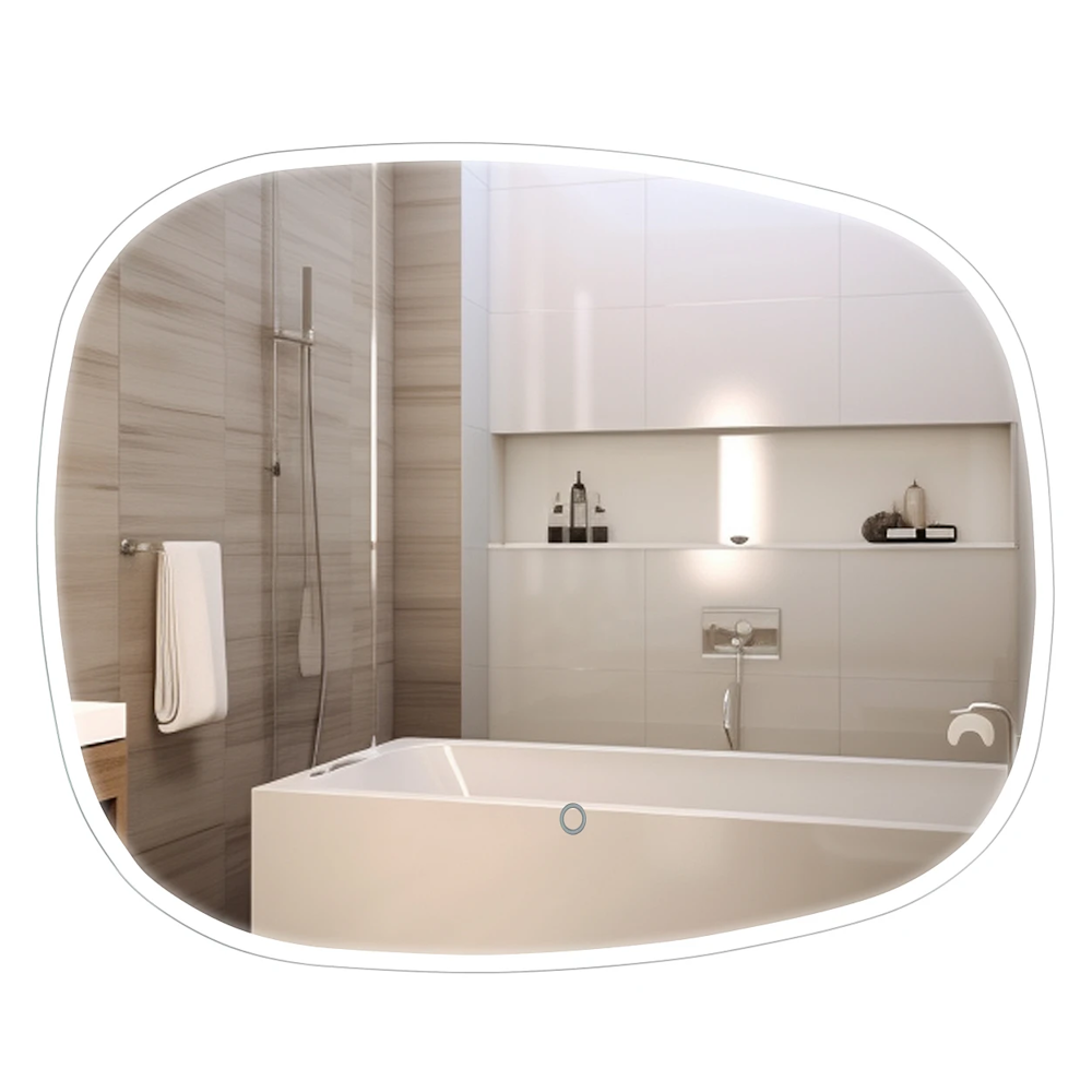 Зеркало для ванной комнаты Aqua Rodos Callisto 700x900 овальное, с контурной подсветкой (АР000102687)