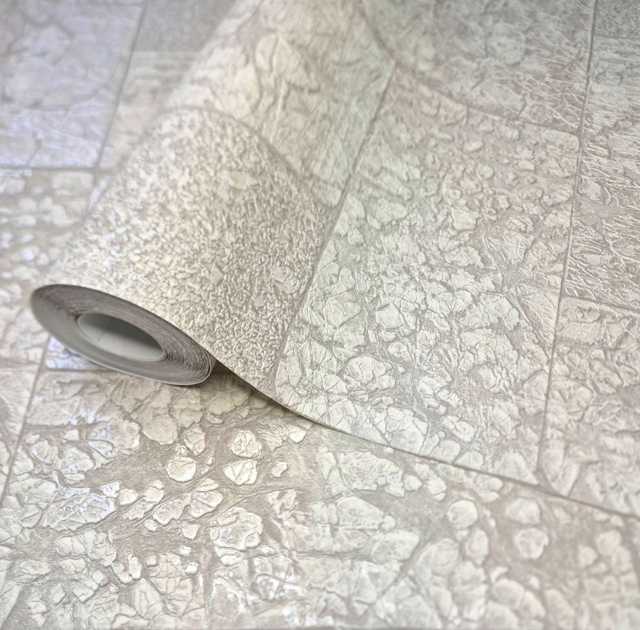 Обои виниловые 1570-05 с имитацией плитки для гостиной/кухни/коридора/передней 10,05x1,06 м Бежевый (2564152162)