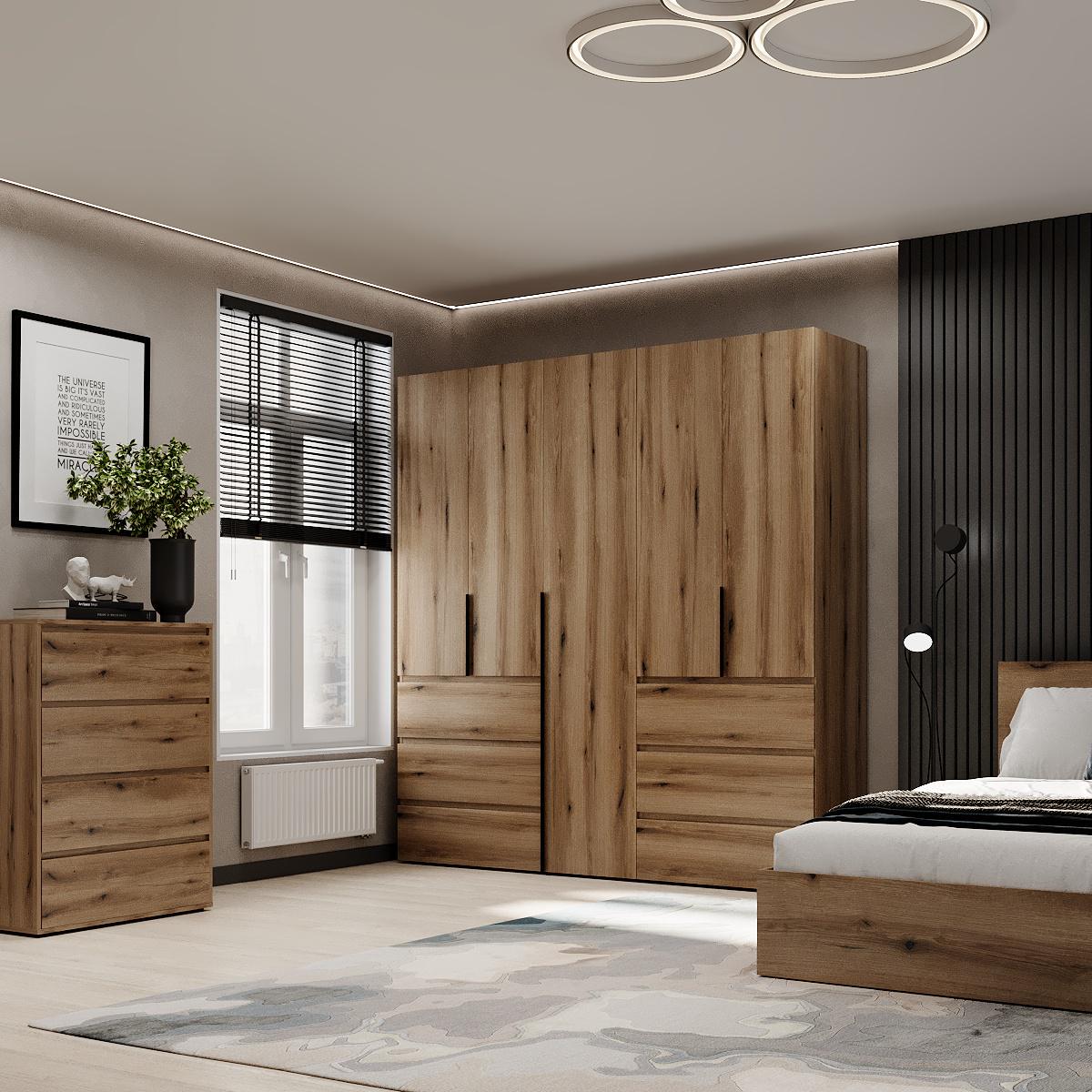 Шкаф распашной комбинированный ART IN HEAD №3 Light 2000x500x2200 мм Дуб Эвок прибрежный (GALTK0310000000) - фото 3 Шкаф распашной комбинированный ART IN HEAD №3 Light 2000x500x2200 мм Дуб Эвок прибрежный (GALTK0310000000) - фото 3