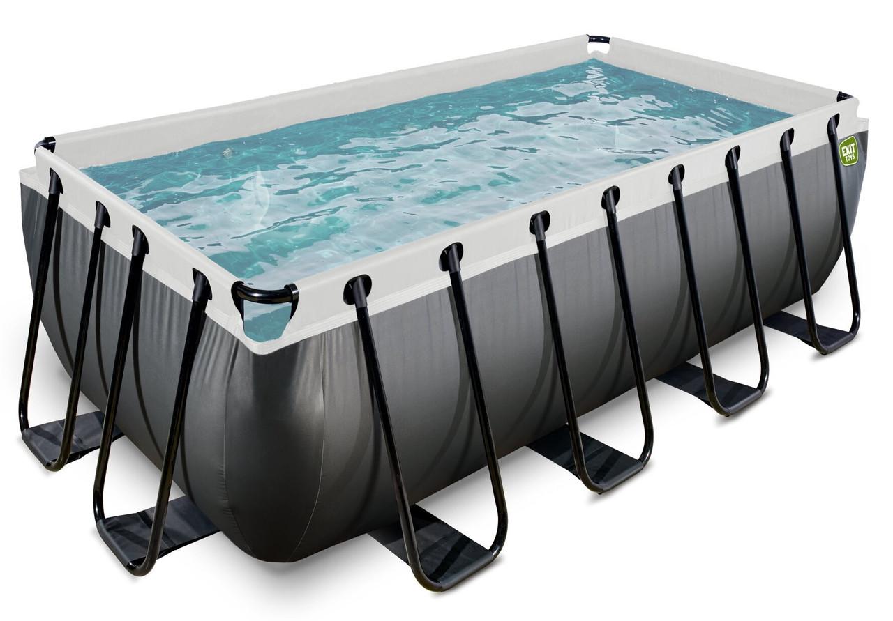 Бассейн каркасный Exit Toys с наземным куполом и нагревом воды 400х200х122 см Черная кожа (2423569812) - фото 2 Бассейн каркасный Exit Toys с наземным куполом и нагревом воды 400х200х122 см Черная кожа (2423569812) - фото 2