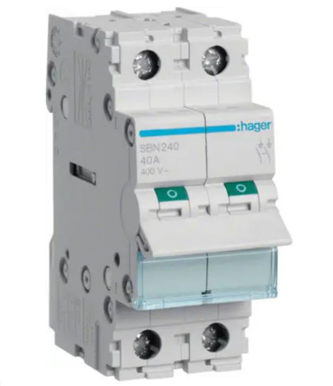 Вимикач навантаження 2-полюсний 40А/400В SBN24