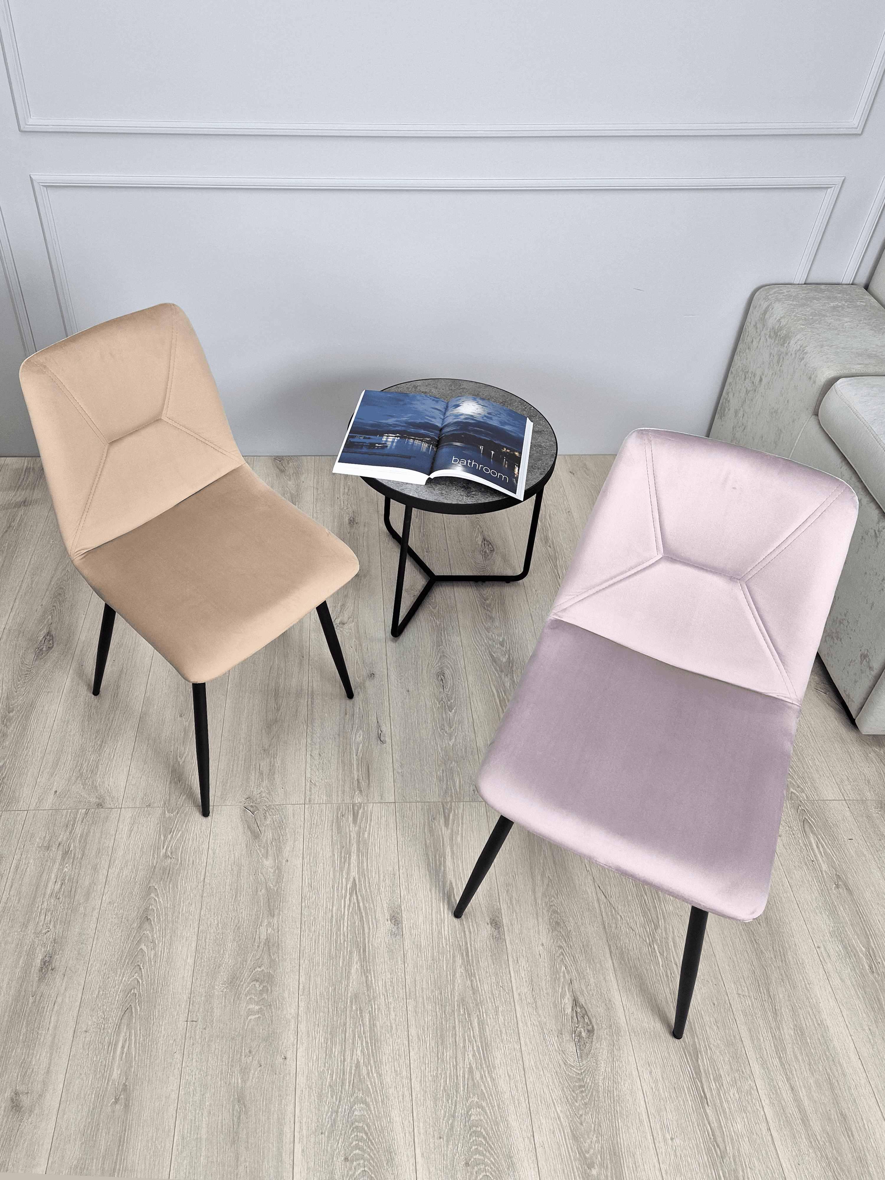 Стул кухонный Intarsio Mark велюр Черный/Бежевый - фото 9 Стул кухонный Intarsio Mark велюр Черный/Бежевый - фото 9