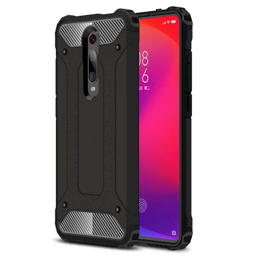 Бронированный противоударный TPU+PC чехол Immortal для Xiaomi Redmi K20/K20 Pro/Mi9T/Mi9T Pro Черный