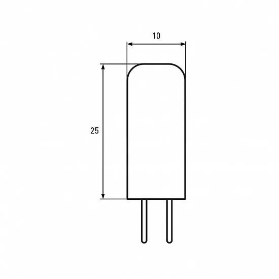 Светодиодная лампа Eurolamp LED-G4-0227(220) 2W 220V 105 lm 3000K G4 25x10 мм (4260410482438) - фото 3