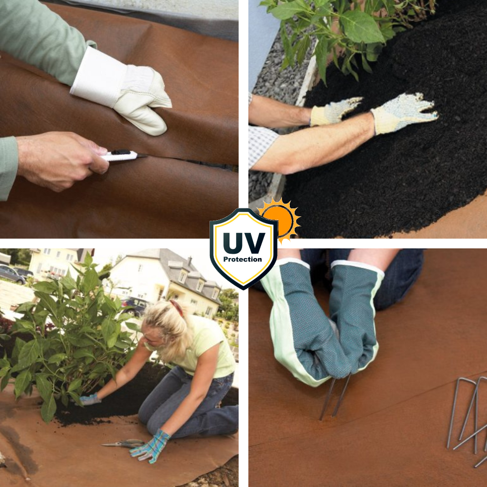 Геотекстиль для боротьби з бур'янами Plantex Premium Plus 1,15х10 м 11,5 м2 125 г/м2 Коричневий (3904295) - фото 12