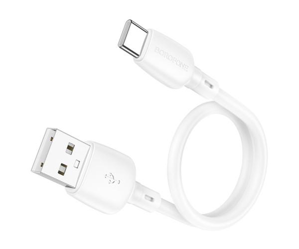 Кабель Data Borofone BX93 Super power USB-Type-C 27W 0,25 м White