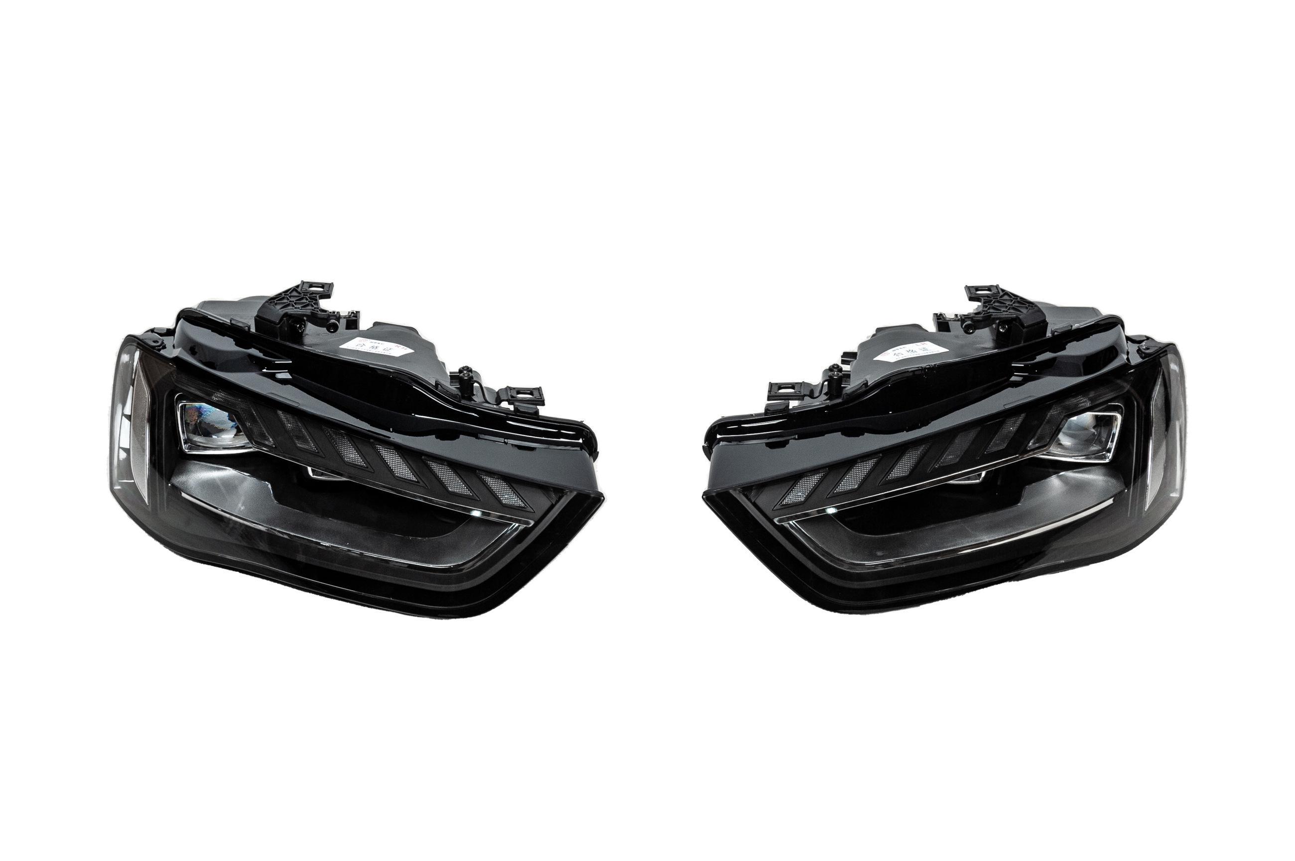 Фары передние GBT FullLed 2012-2015 Xenon to LED для Audi A4 B8 2007-2015 гг. поликарбонат 2 шт. Черный (169612)