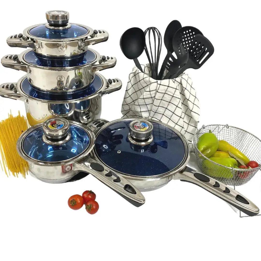 Набор посуды German Family из нержавеющей стали 21 пр. (1235) - фото 6 Набор посуды German Family из нержавеющей стали 21 пр. (1235) - фото 6