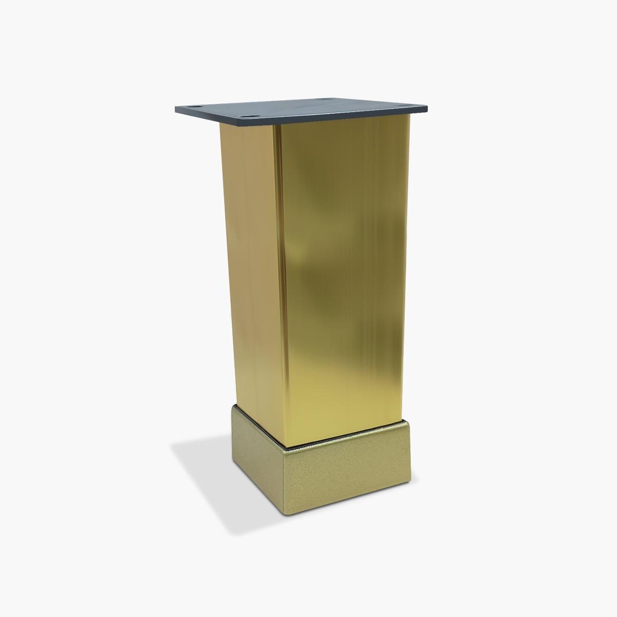 Ножка мебельная Bravo Tower 40х40х100 мм Золотистый - фото 1