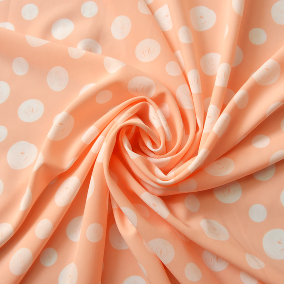 Ткань плательная IDEIA Круглешки Супер Софт 1,5 м Персиковый (2200004108483)