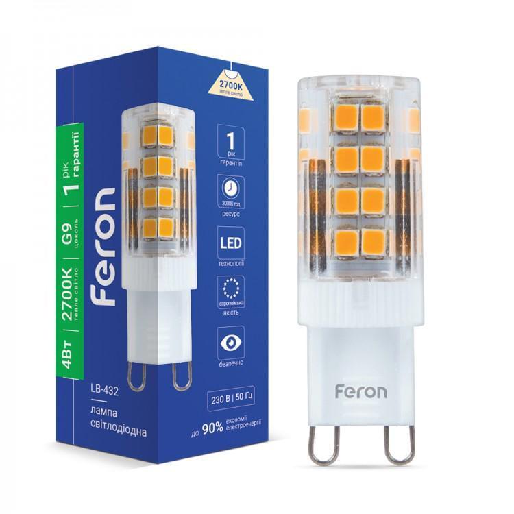 Світлодіодна лампа капсульна Feron LB-432 4W 230V 51LEDs G9 2700K (27830669)