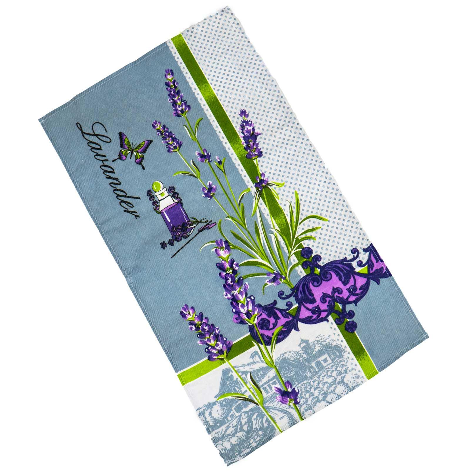 Кухонное полотенце Lavender with perfume рогожка с петелькой 180 г/м2 35х61 см Лавандовый (rv-180-61-with-perfume)