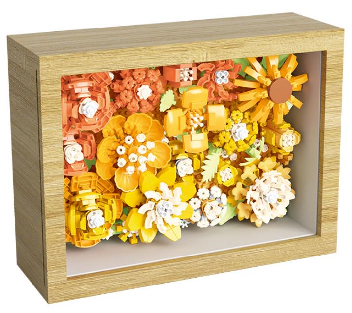 Конструктор фоторамка Yellow Autumn серия Ikebana Желтые цветы 1251 деталь (2104619296)