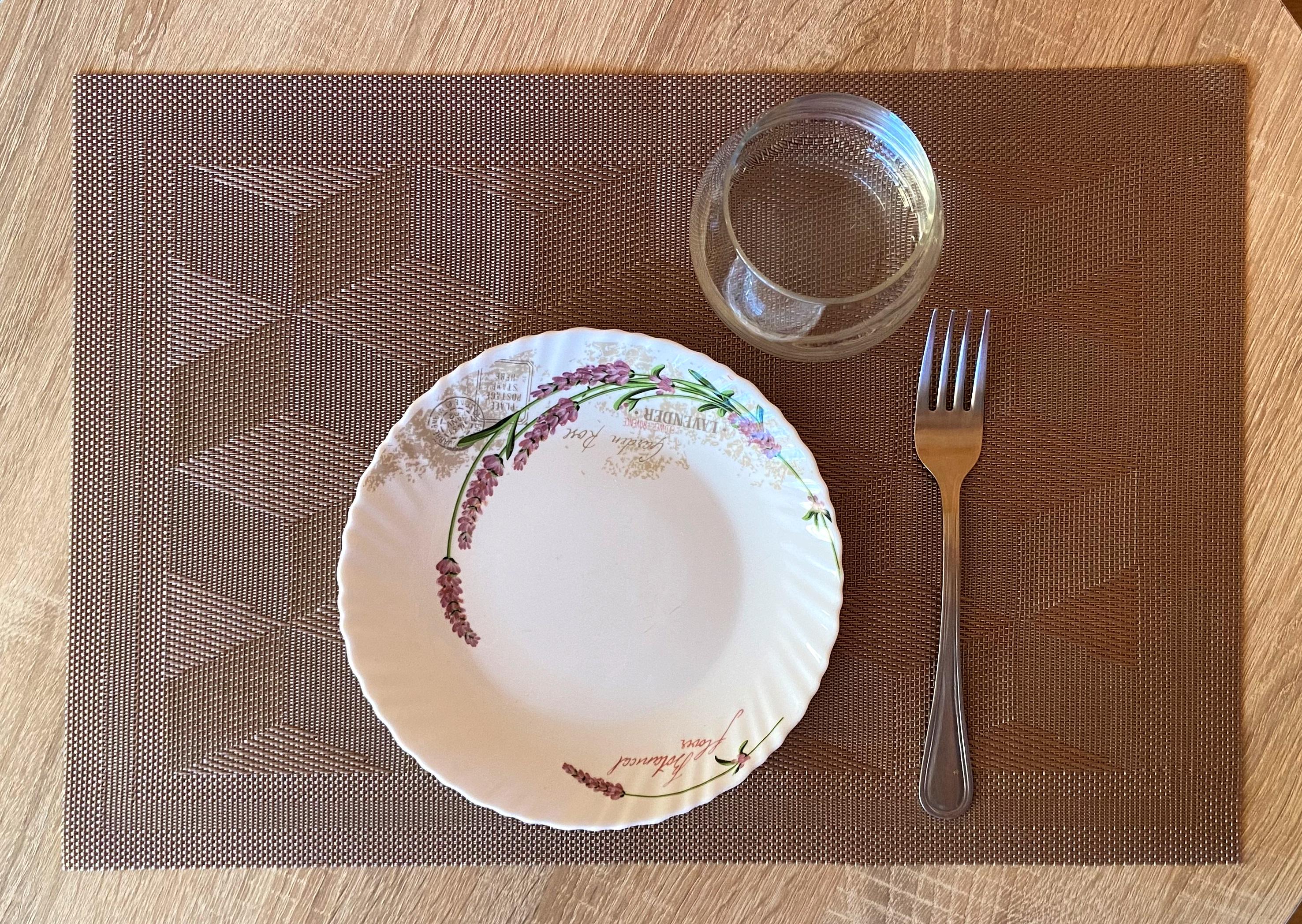 Килимки під тарілки сервірувальні Квадрат 30х45 см 6 шт. Коричневий - фото 2 Килимки під тарілки сервірувальні Квадрат 30х45 см 6 шт. Коричневий - фото 2