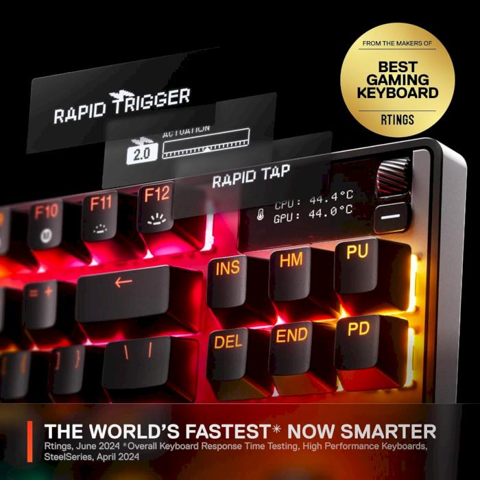 Клавиатура игровая оптическая SteelSeries Apex Pro TKL Gen 3-UA/USB/OmniPoint 3.0/RGB Black (64740) - фото 8