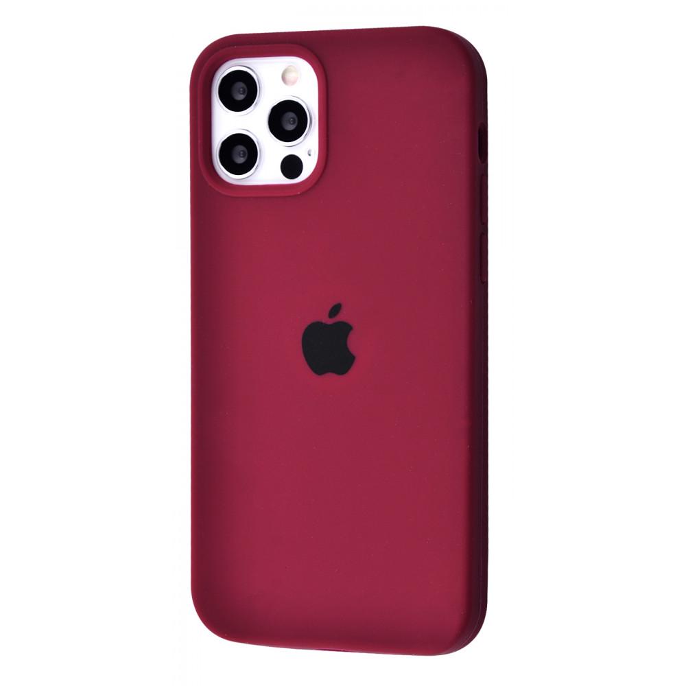 Чохол PRC Silicone Case Full Cover для iPhone 12/12 Pro Marsala