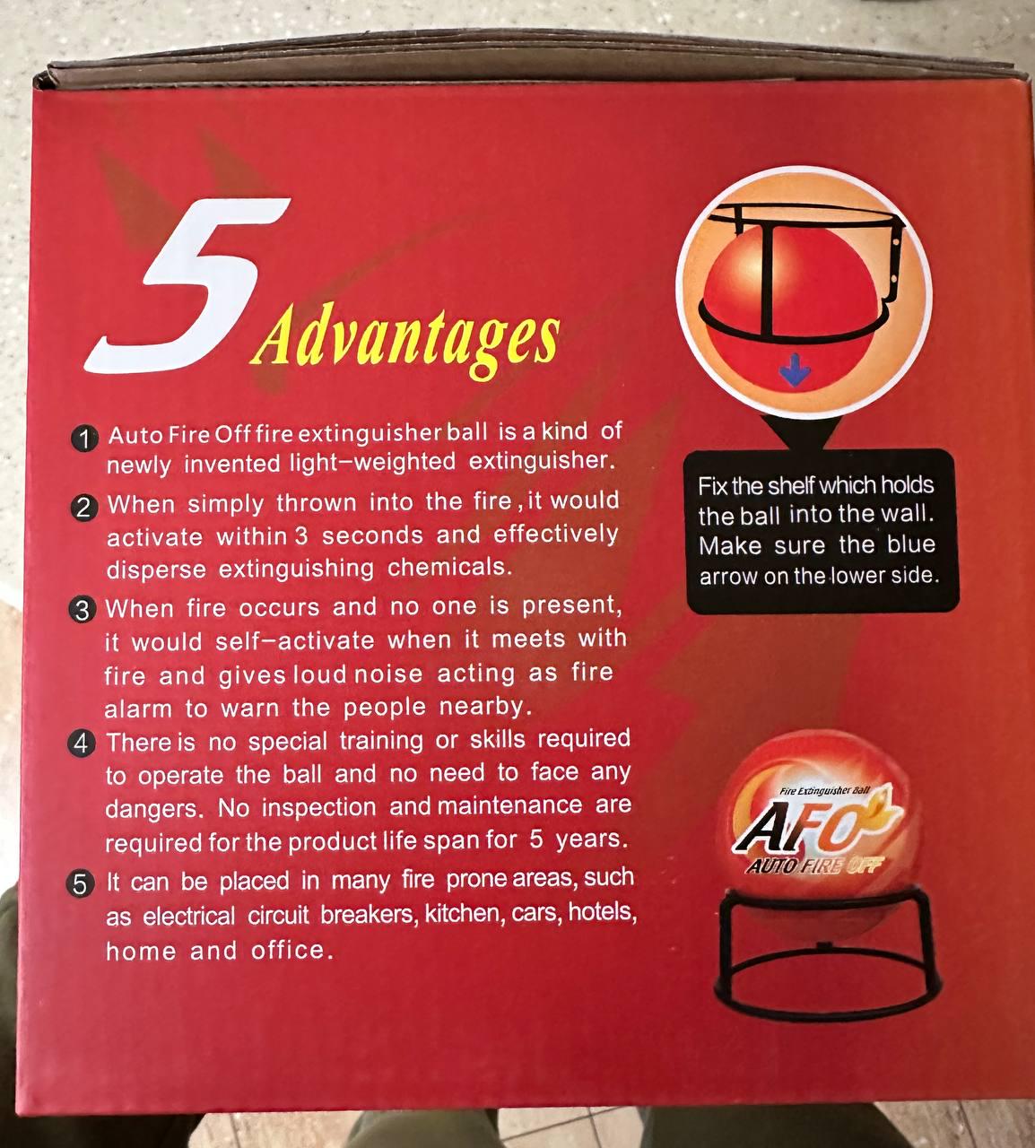 Огнетушитель порошковый для бытовых условий AFO Fire Ball 1,3 кг - фото 7 Огнетушитель порошковый для бытовых условий AFO Fire Ball 1,3 кг - фото 7